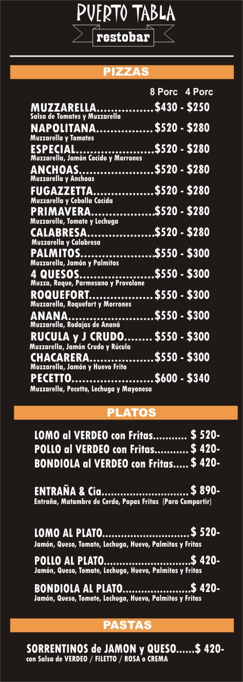 Carta de Puerto Tabla en Carlos Casares — página 1